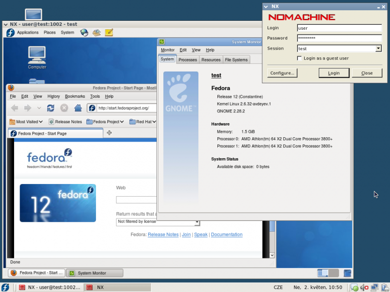 Soubor:NX server on Fedora 12.png